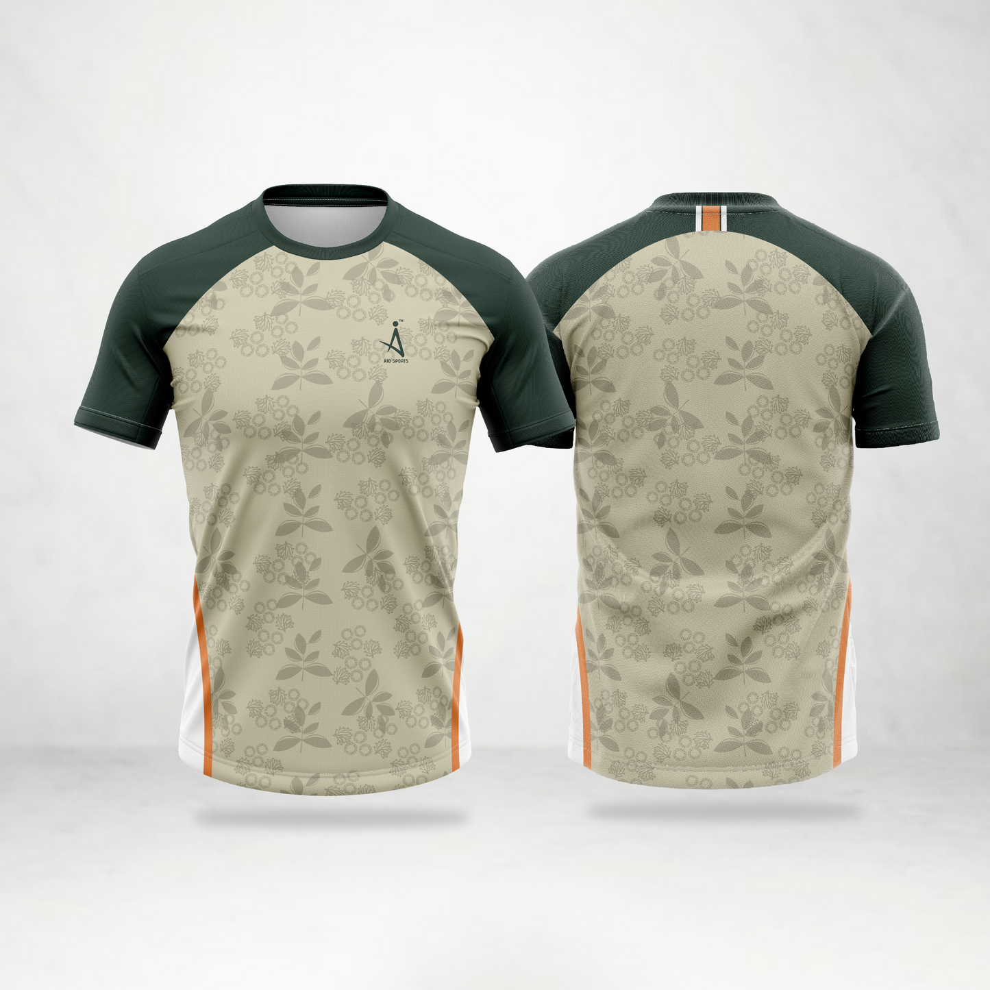 Olive Green Floral Sports Jersey