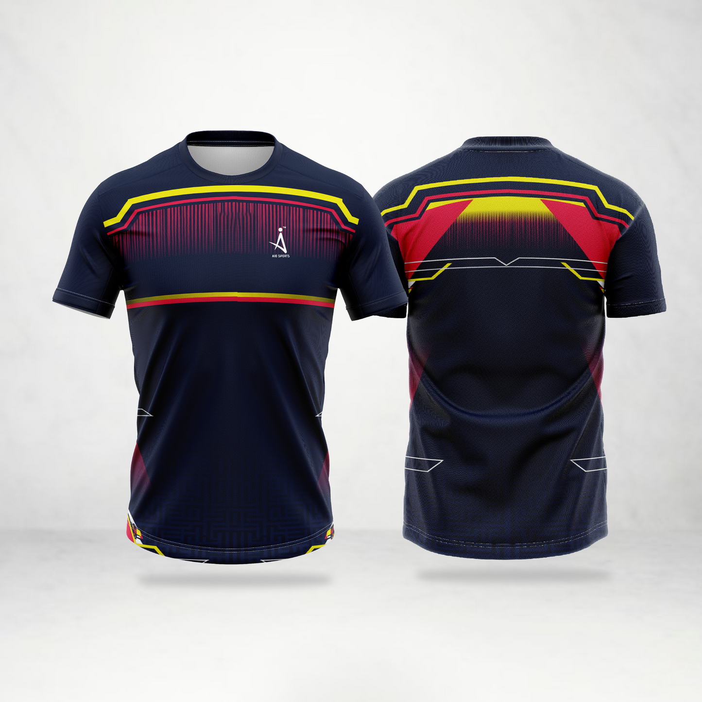 Navy Red Accent Sports Jersey