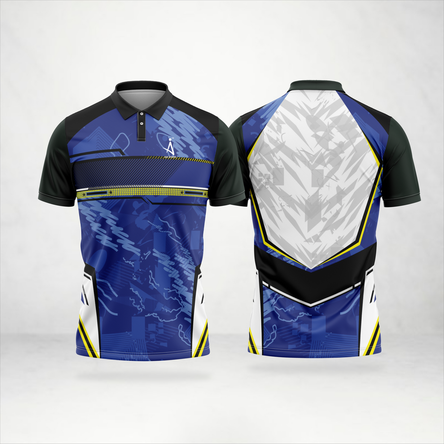 AIO Sports Storm Blue Performance Polo Jersey