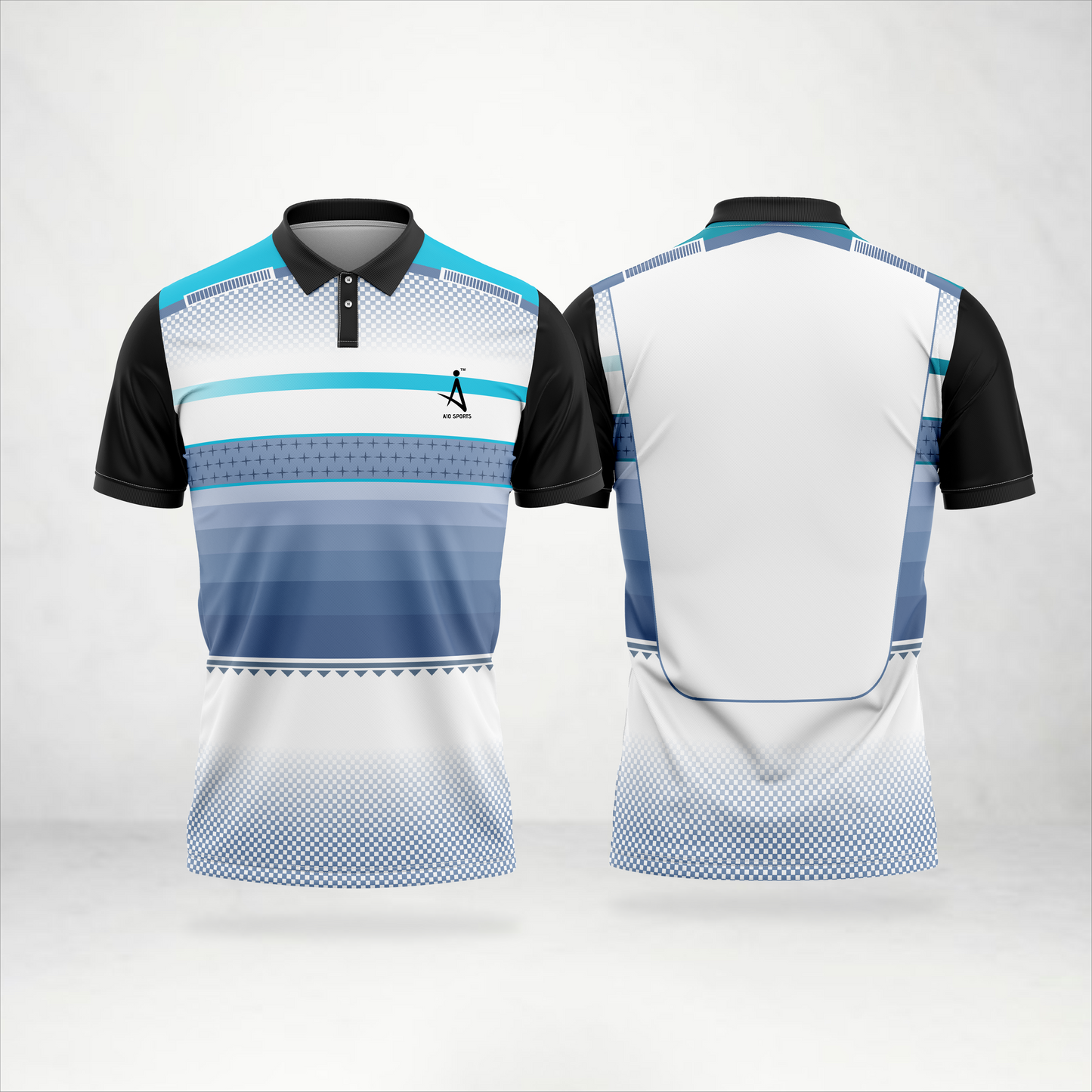 Blue Gradient Custom Polo Jersey – AioSports