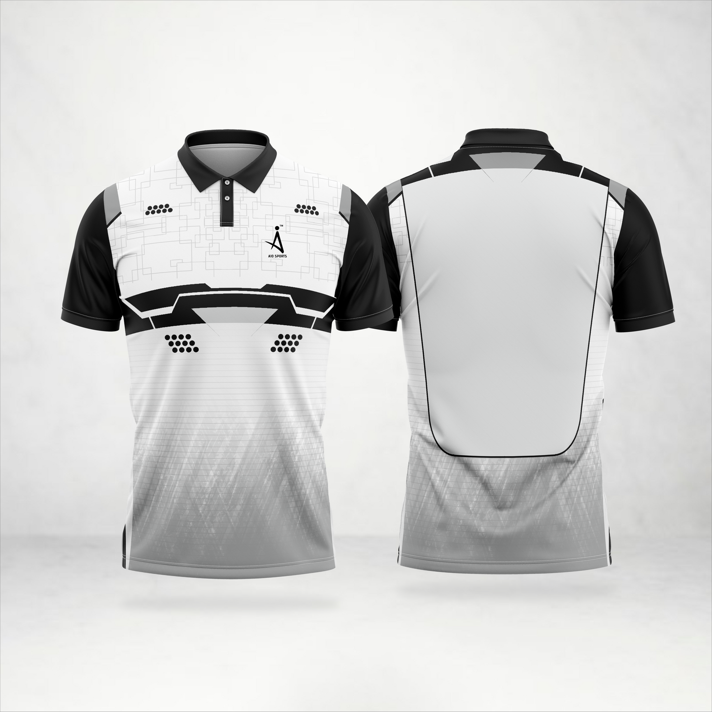 Grey Minimal Polo Sports Jersey – AioSports