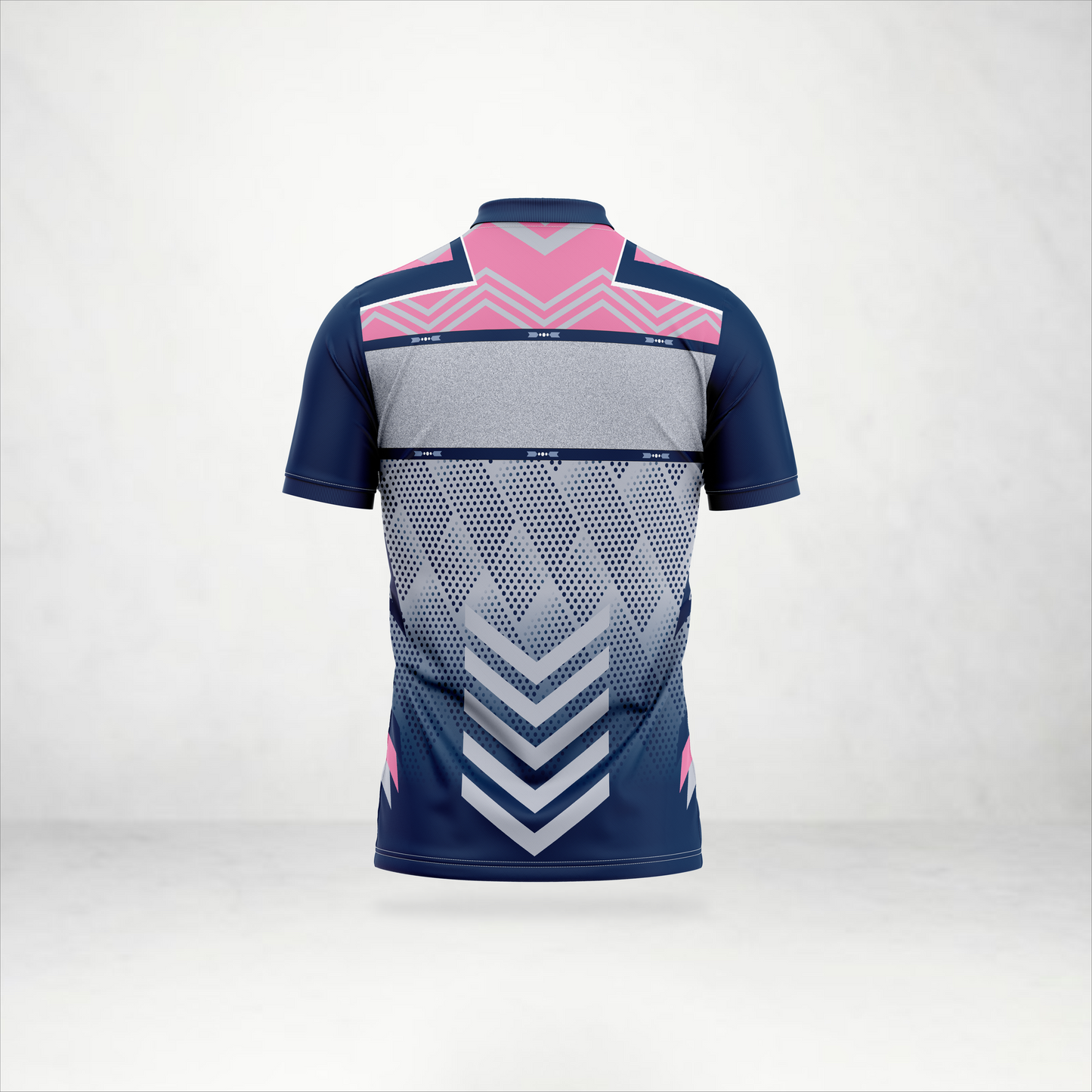 Navy & Pink Chevron Polo Sports Jersey