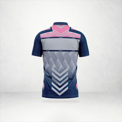 Navy & Pink Chevron Polo Sports Jersey