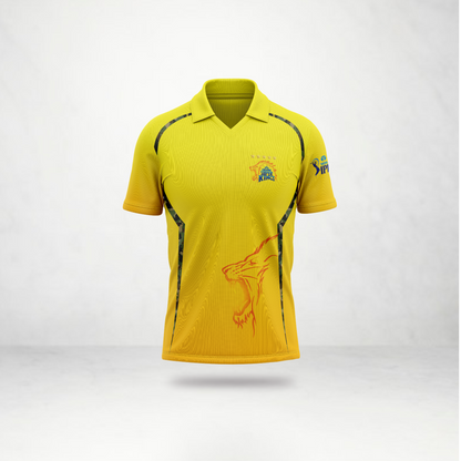Chennai Yellow Fan Jersey – Custom Name & Number | Cricket Supporter Jersey