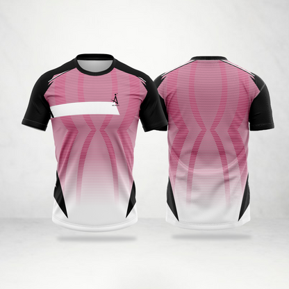 Pink Wave Stripe Sports Jersey