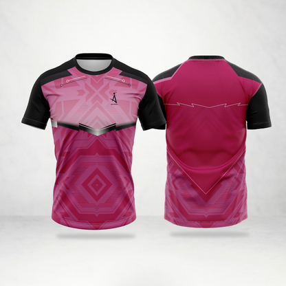 Crimson Hexa Pattern Sports Jersey