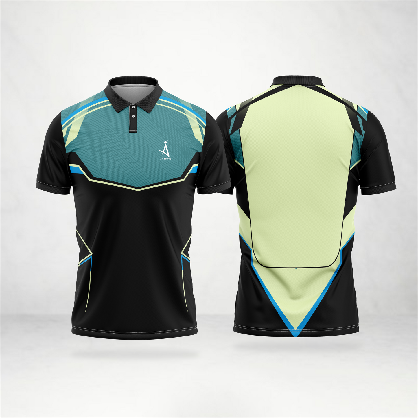 Neon Green Accent Polo Sports Jersey – AioSports