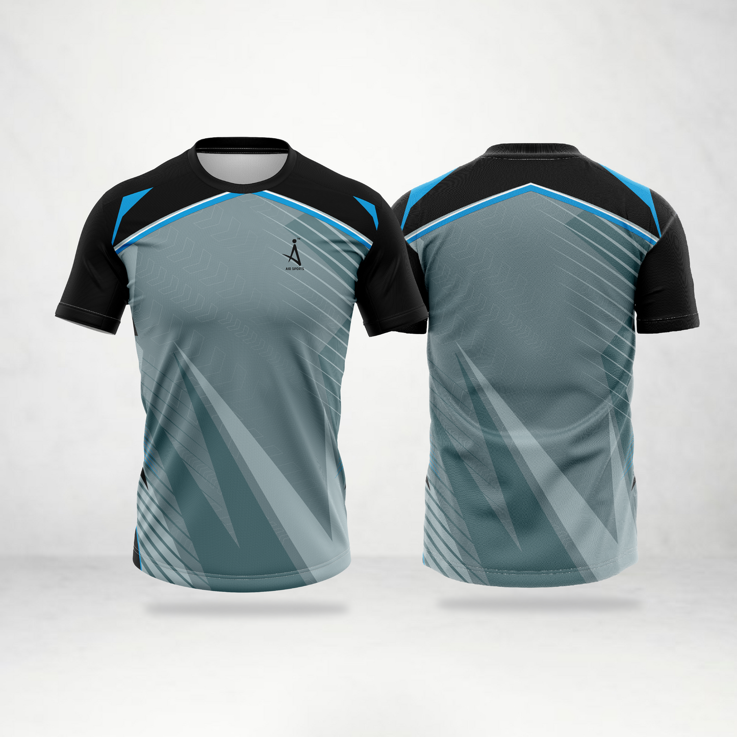 Grey & Black Dynamic Panel Sports Jersey