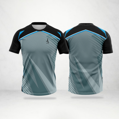 Grey & Black Dynamic Panel Sports Jersey