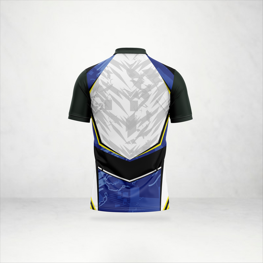 AIO Sports Storm Blue Performance Polo Jersey