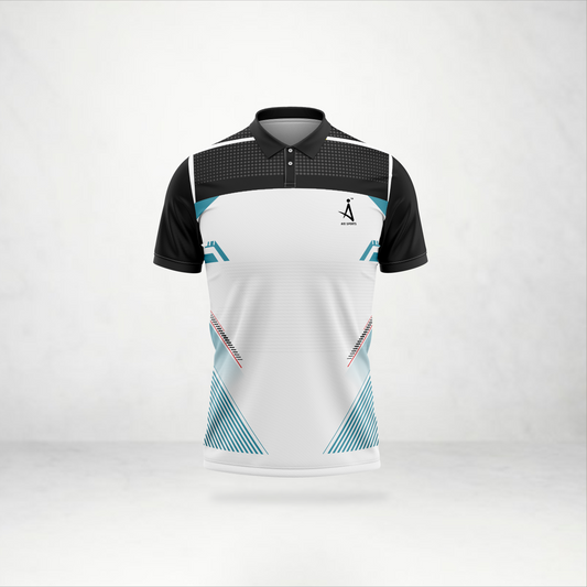 White & Teal Polo Team Jersey – AioSports