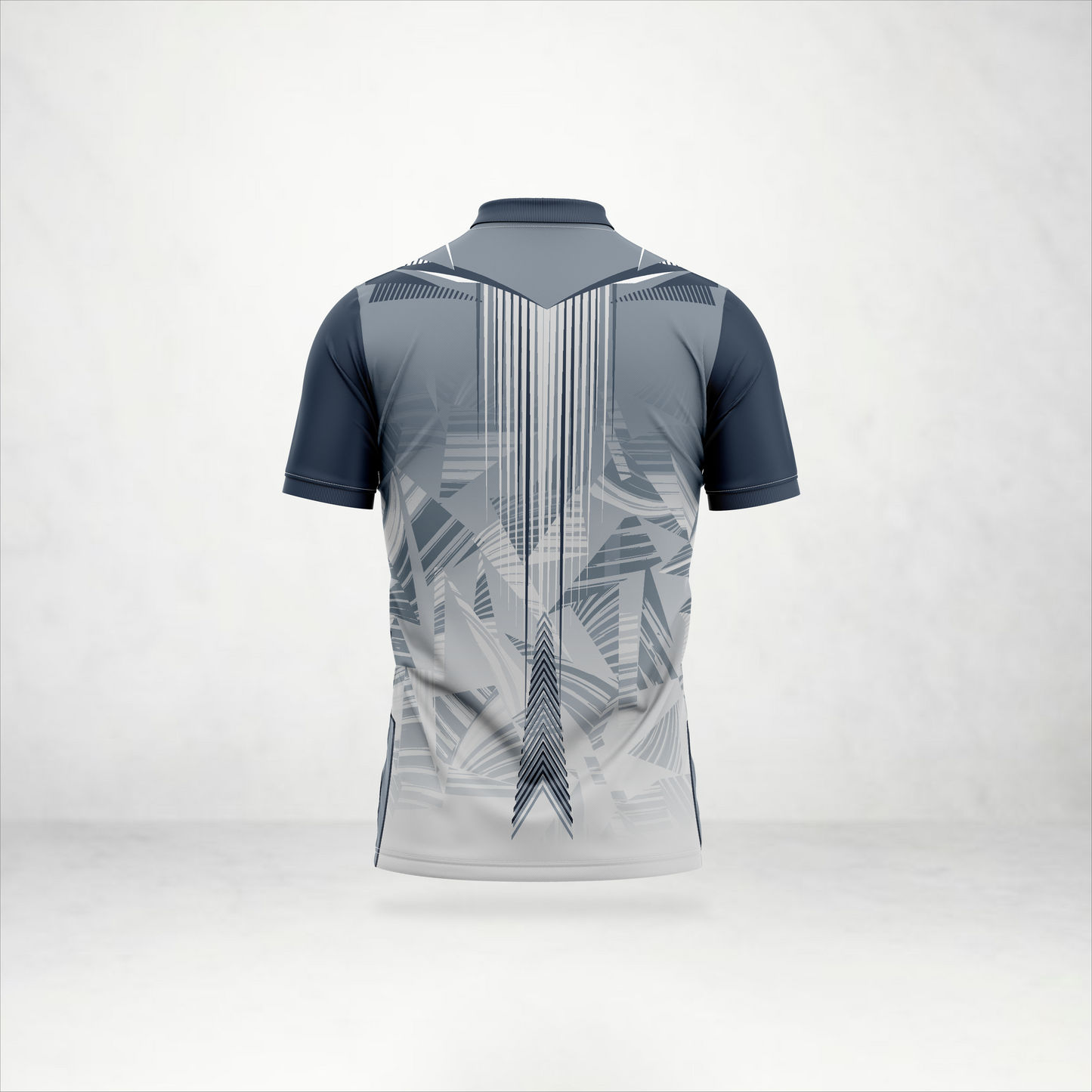 Steel Grey Abstract Texture Polo Jersey