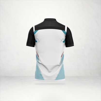 White & Teal Polo Team Jersey – AioSports