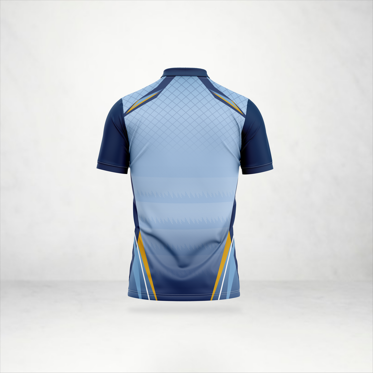 Sky Blue Line Pattern Polo Jersey