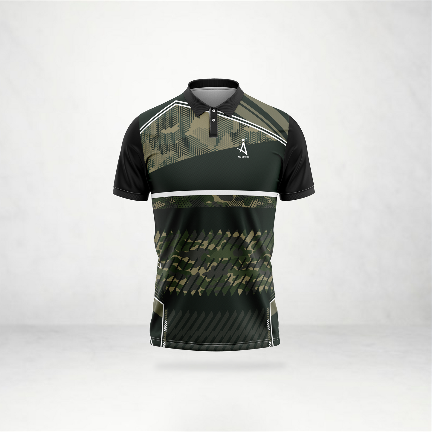 Army Camo Pattern Polo Sports Jersey