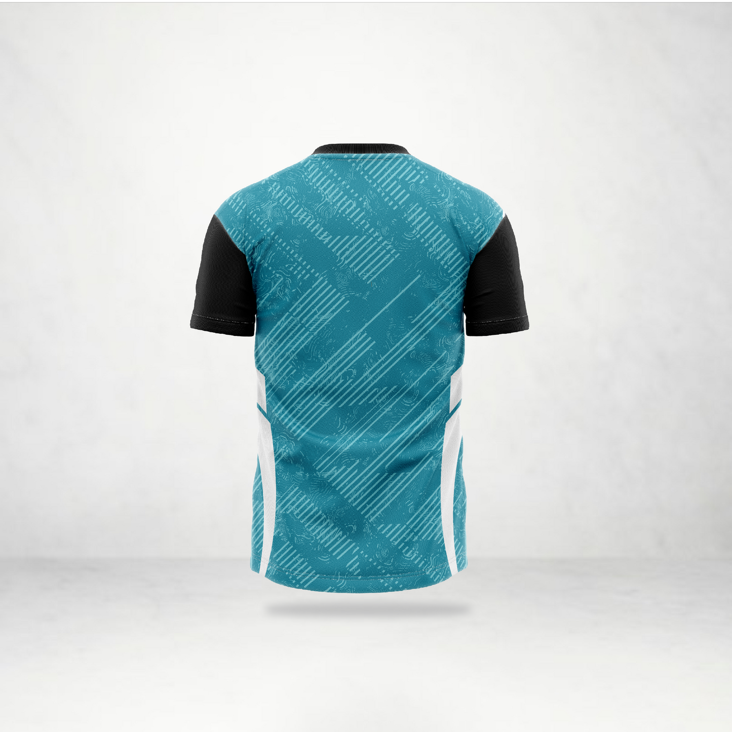 Teal Abstract Pattern Sports Jersey