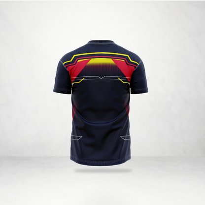 Navy Red Accent Sports Jersey