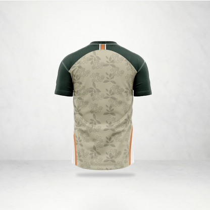 Olive Green Floral Sports Jersey
