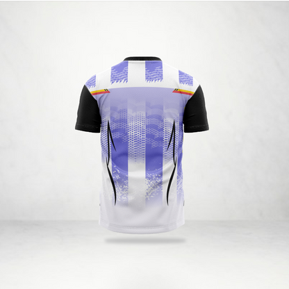 White & Lavender Gradient Sports Jersey
