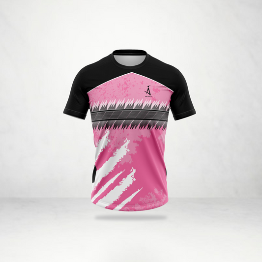 Pink Lightning Pattern Sports Jersey