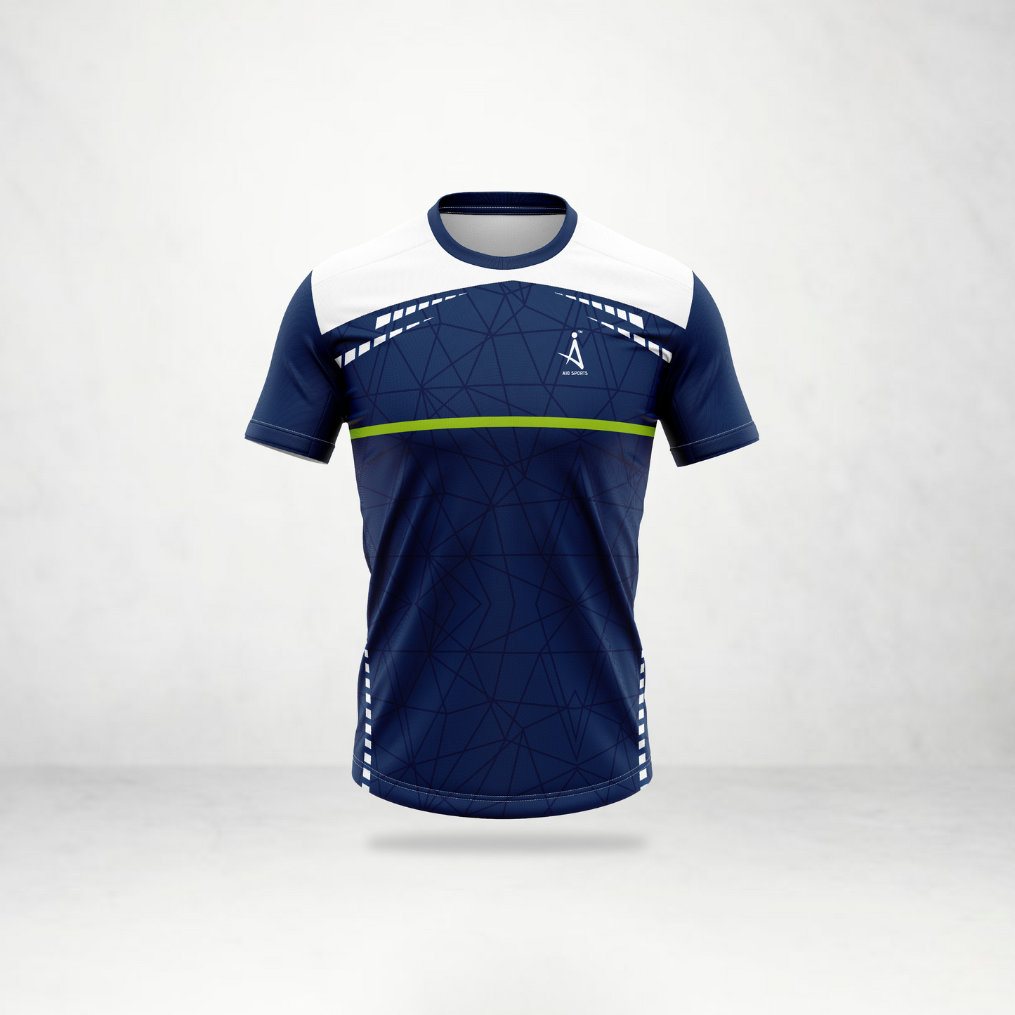 Navy Blue Geometric Sports Jersey