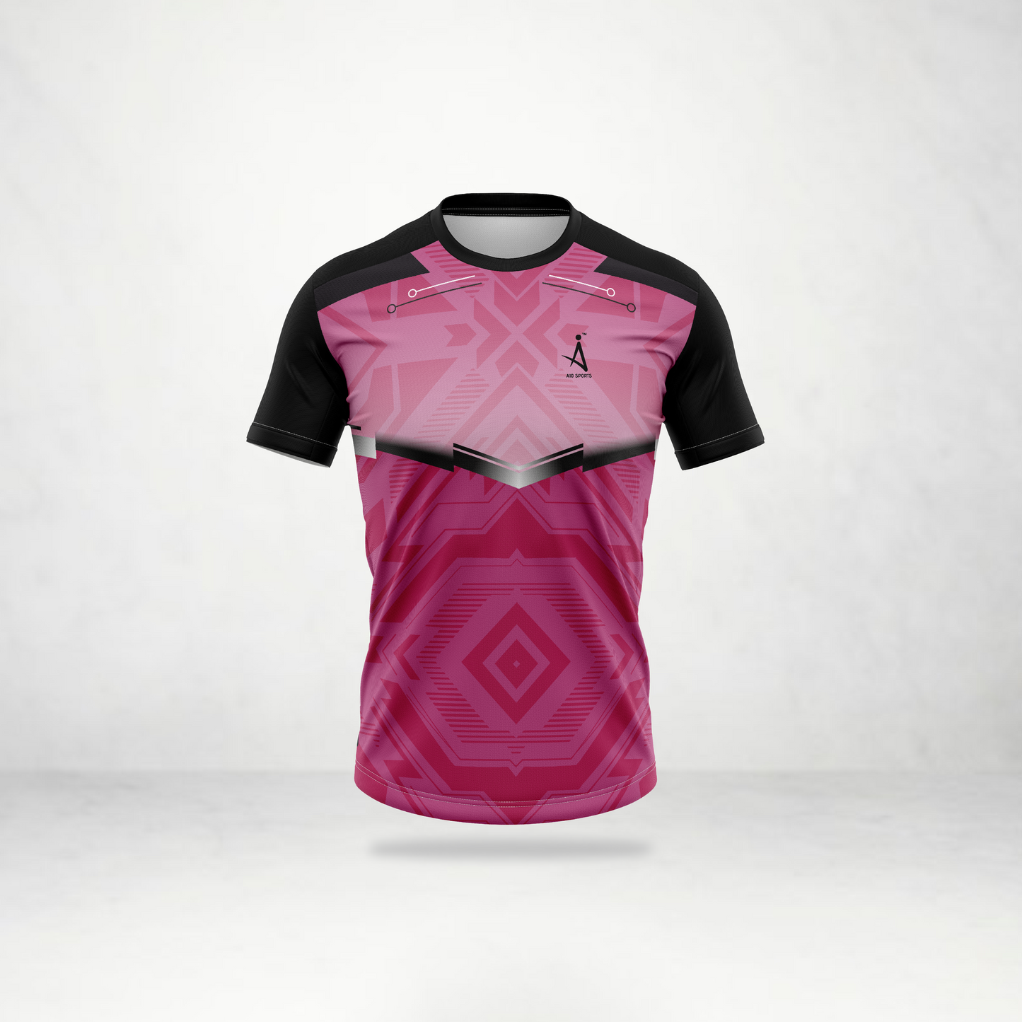 Crimson Hexa Pattern Sports Jersey
