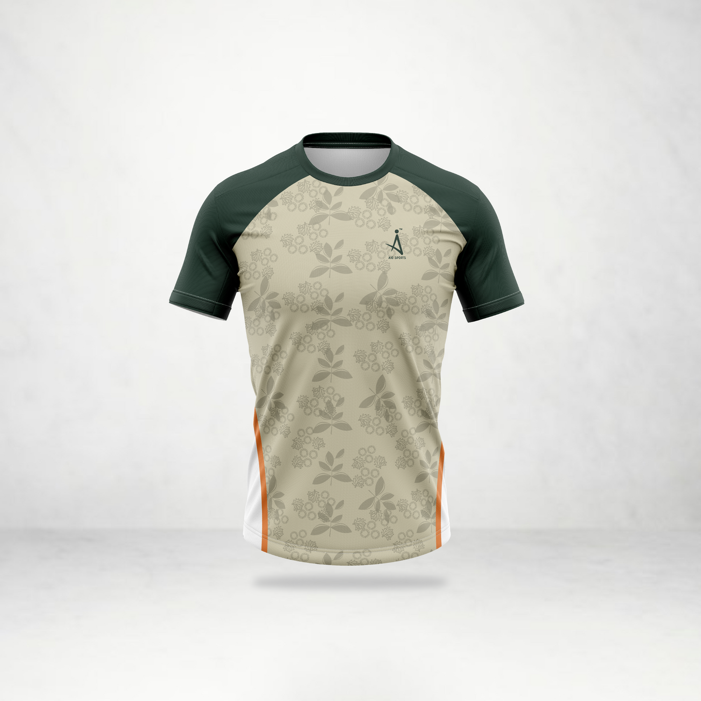 Olive Green Floral Sports Jersey