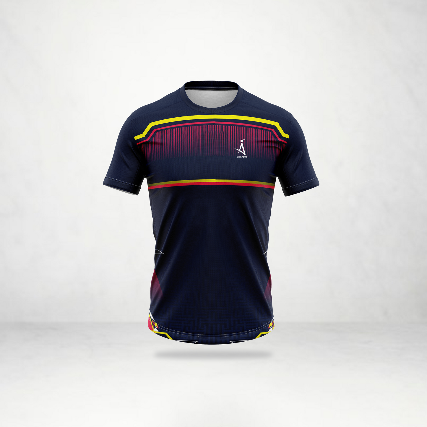 Navy Red Accent Sports Jersey